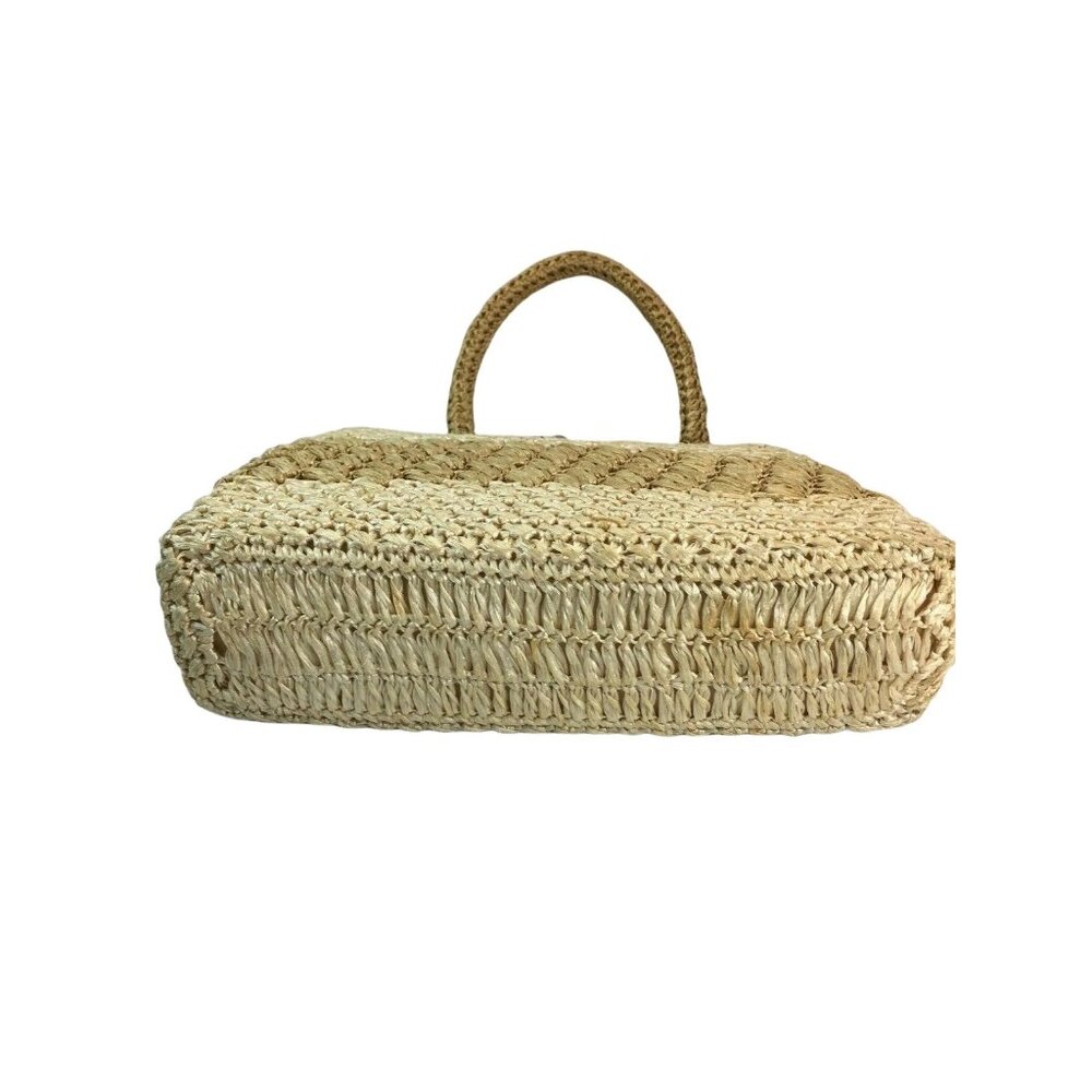 Vintage Italian Forsum Purse Staw Weave Lined Handbag u Made in Japan - Picture 3 of 8